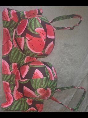 torrid Watermelon Print Push-Up Swim Top - Pink & Green
